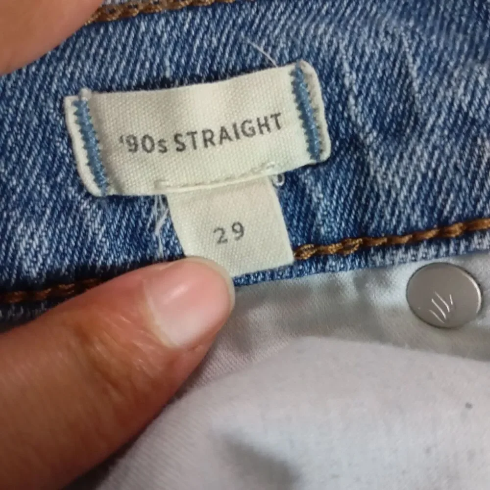 Madewell $128 The Tall '90s Straight Jean in Rondell Wash Size 27 Women's - Picture 4 of 14